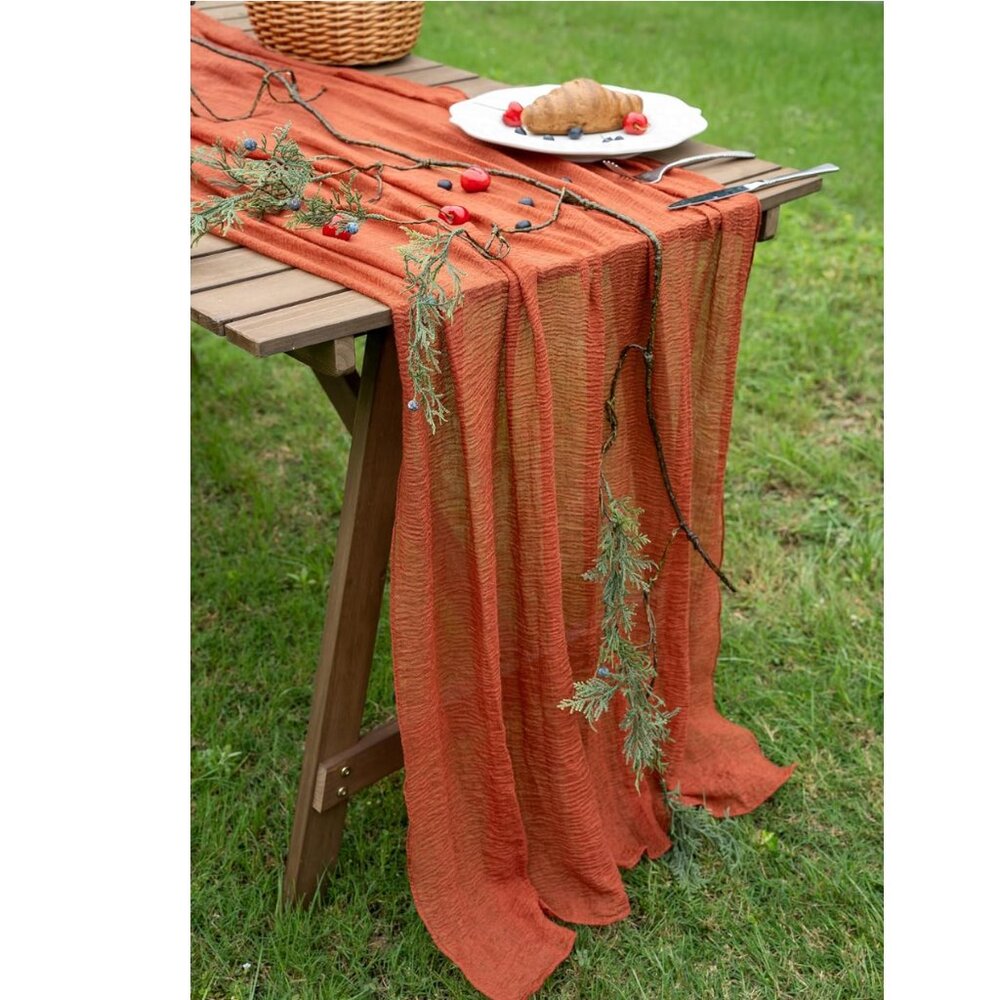 Terracotta Boho Fall Table Runner - Picture 5 of 7